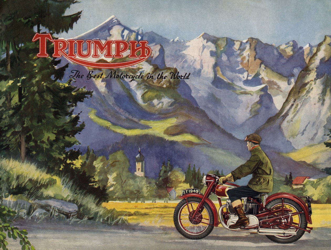 1948 Triumph 5T Speed Twin Broschüre von Unbekannt