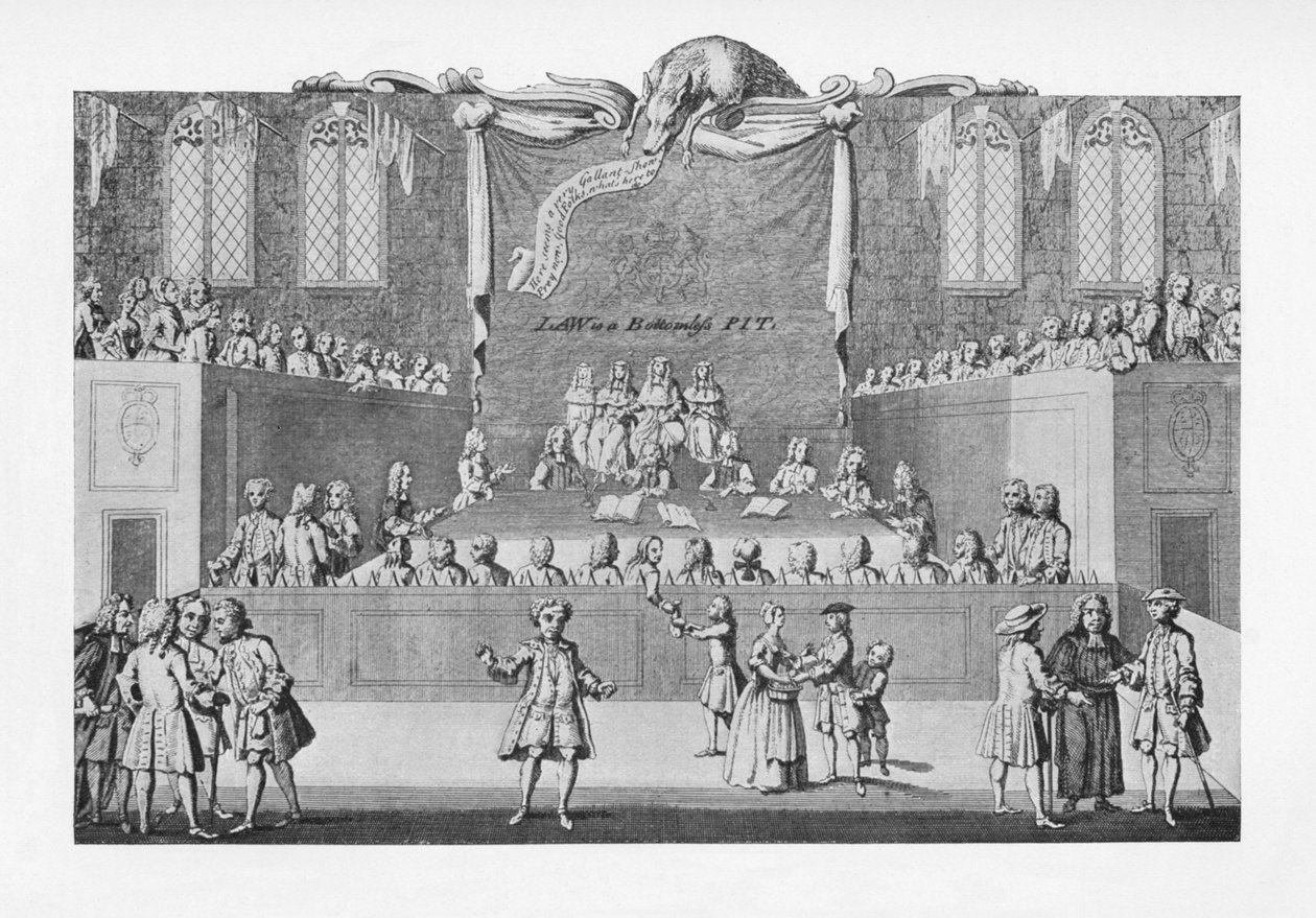 Ein Gerichtshof um 1733, um 1733, 1904 von Unbekannt