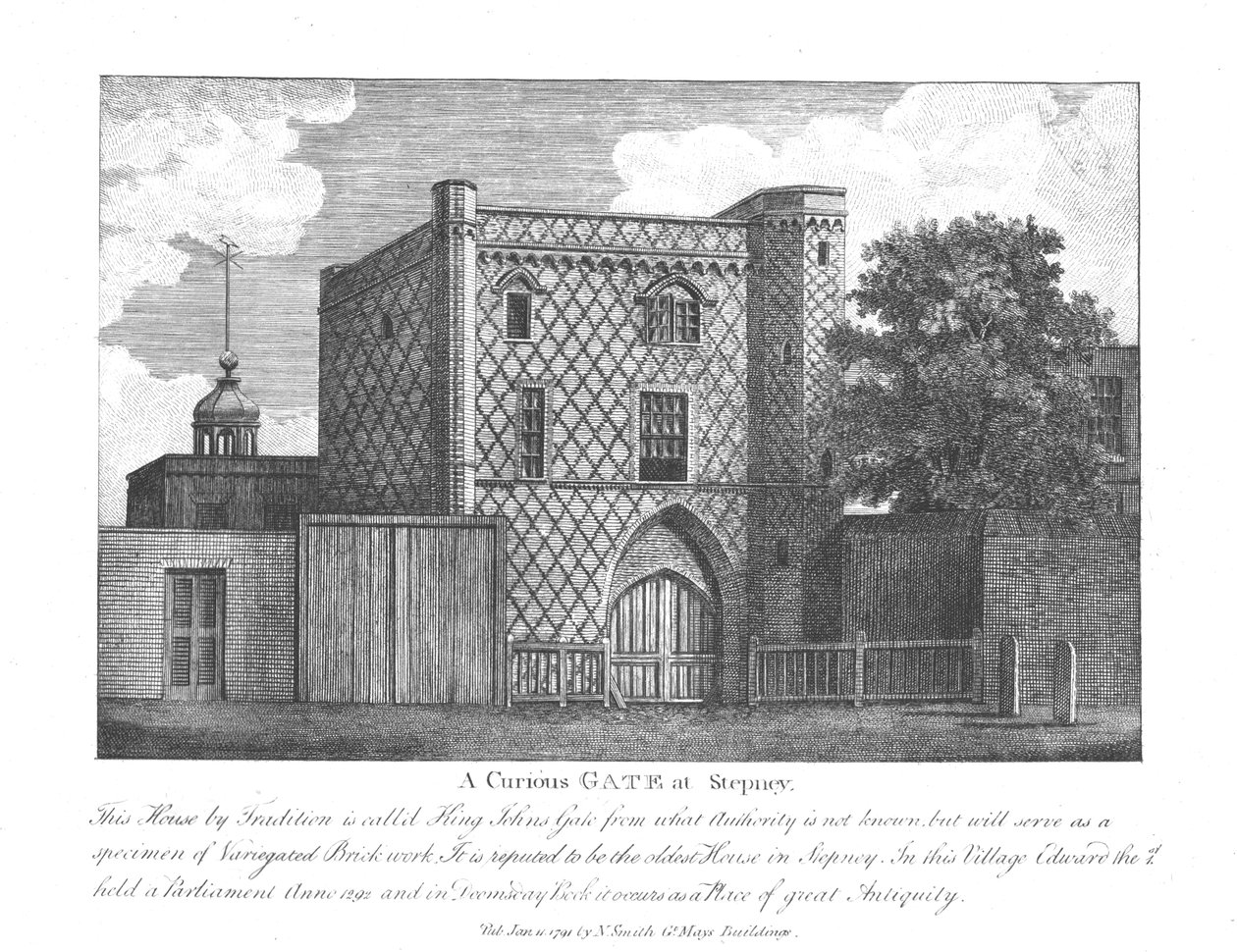 Ein kurioses Tor in Stepney, 1791 von Unbekannt