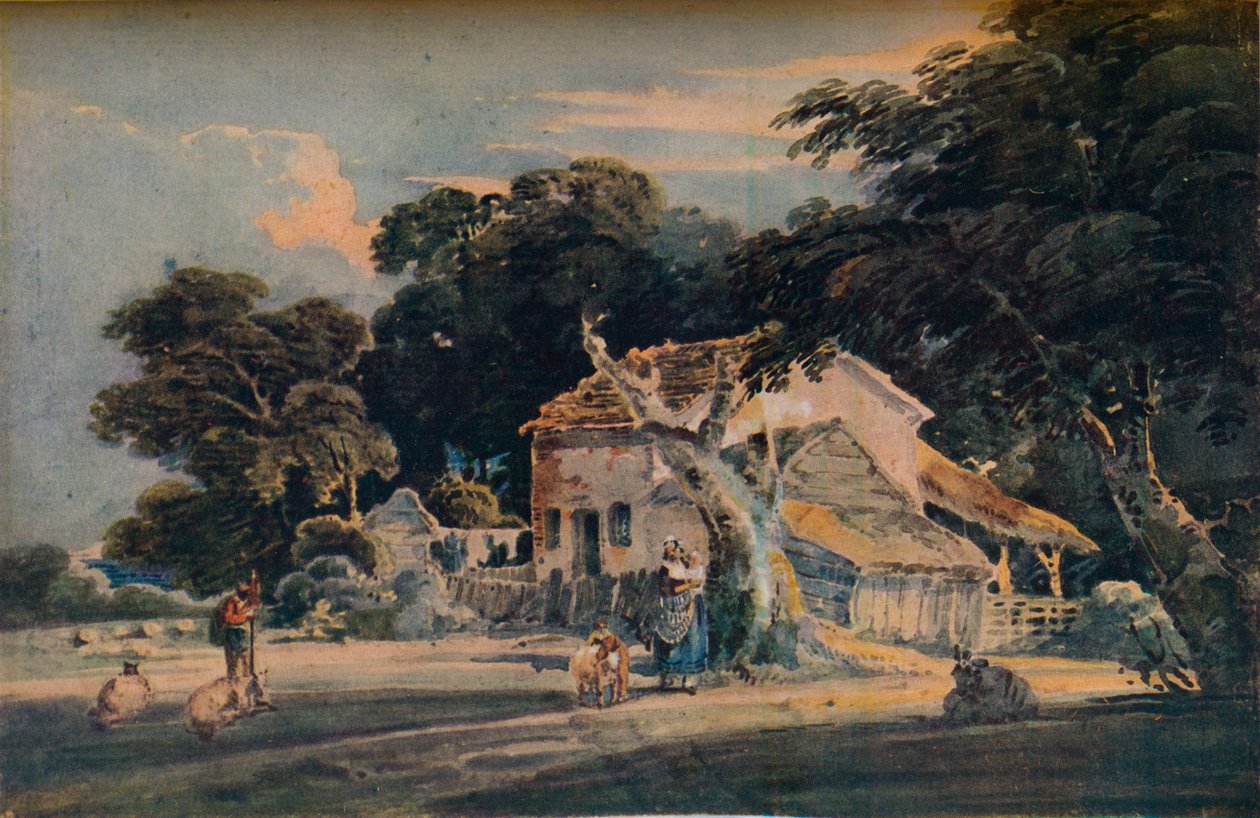 Ein Bauernhof in Devonshire, um 1798 von Unbekannt