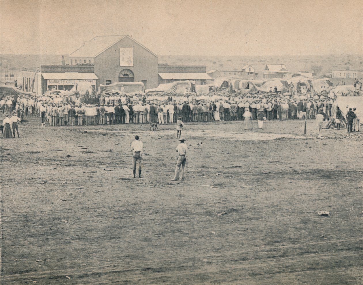 Eine Massenversammlung in Bulawayo, ca. 1900 von Unbekannt
