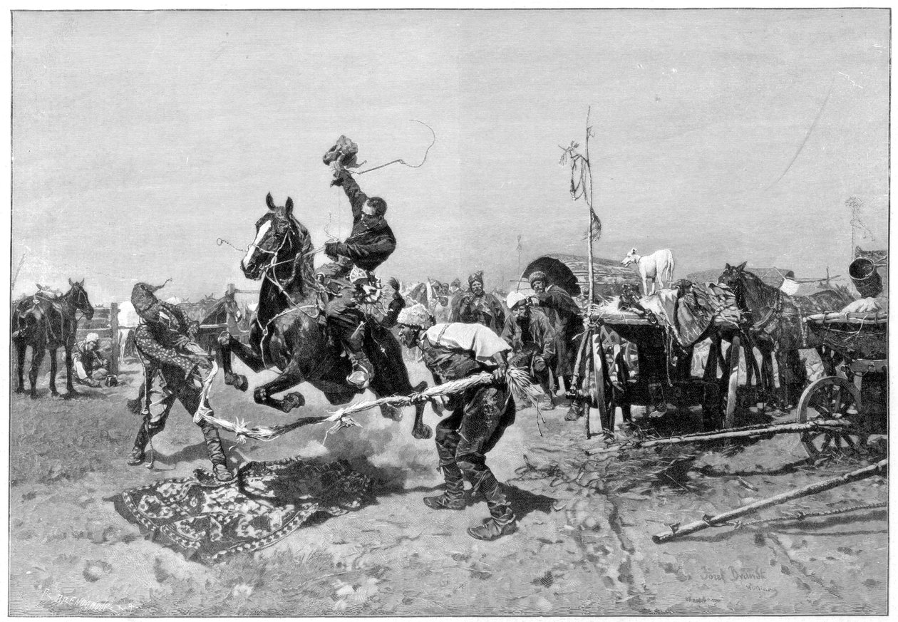 Ein russischer Pferdemarkt von Unbekannt
