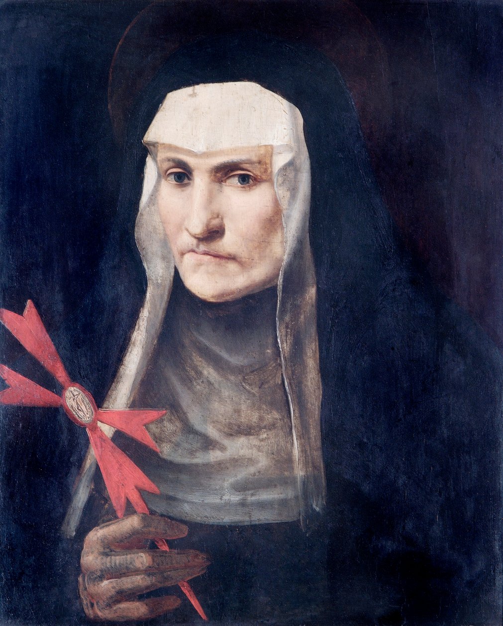 Eine heilige Nonne, Mitte des 16. Jahrhunderts von Unbekannt