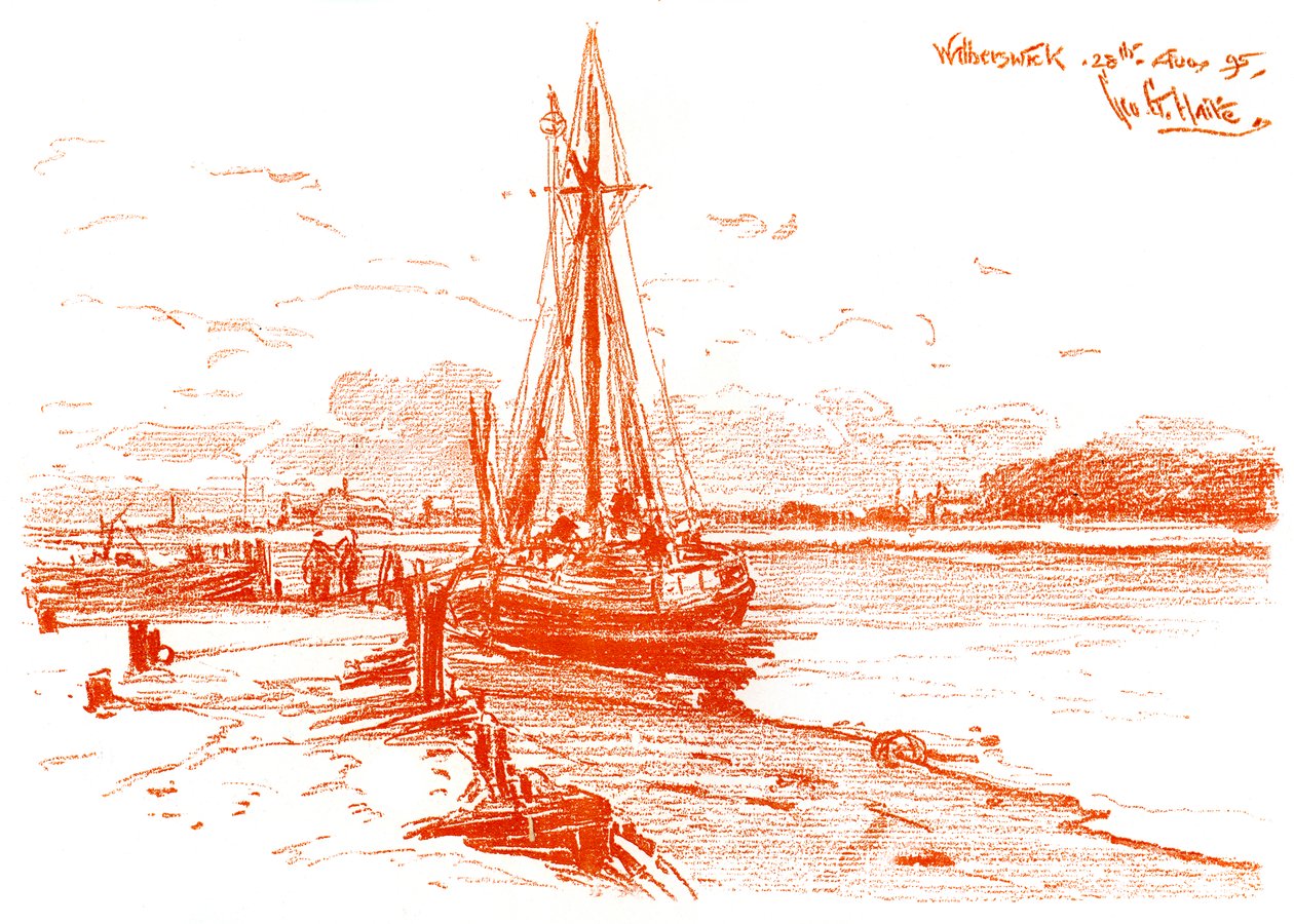 Eine Skizze in Walberswick, 1899 von Unbekannt