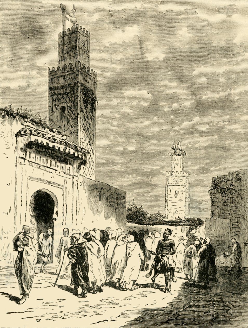 Eine Straße in Fès, 1890 von Unbekannt