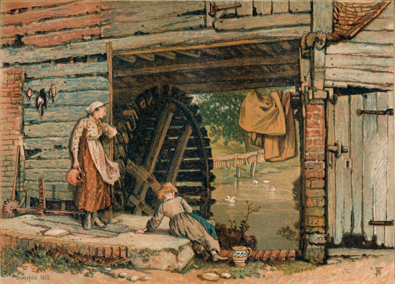 Eine Surrey-Wassermühle von Unbekannt