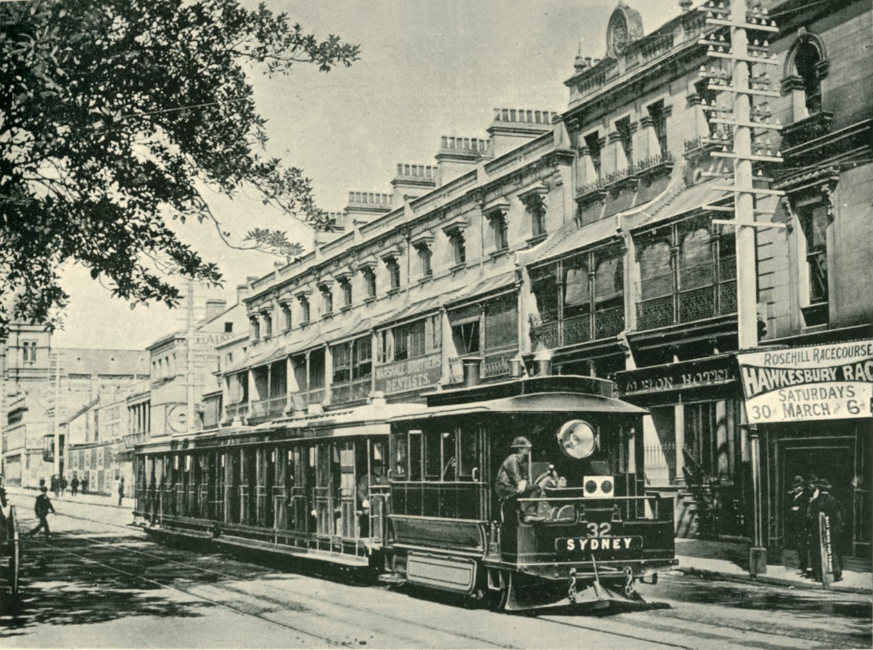Eine Sydney-Dampfstraßenbahn, 1901 von Unbekannt