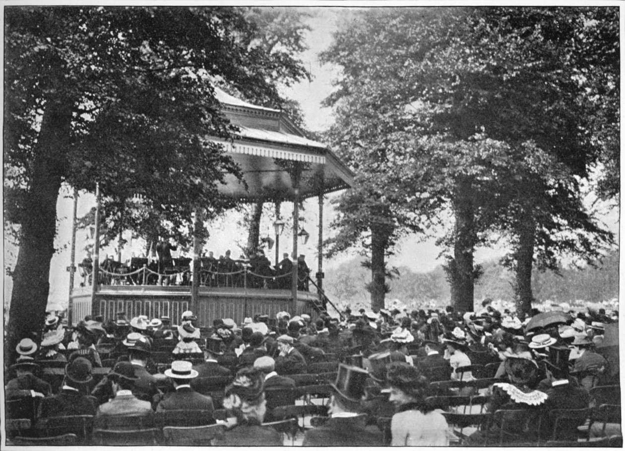 Eine Band im Hyde Park, London, ca. 1901 von Unbekannt