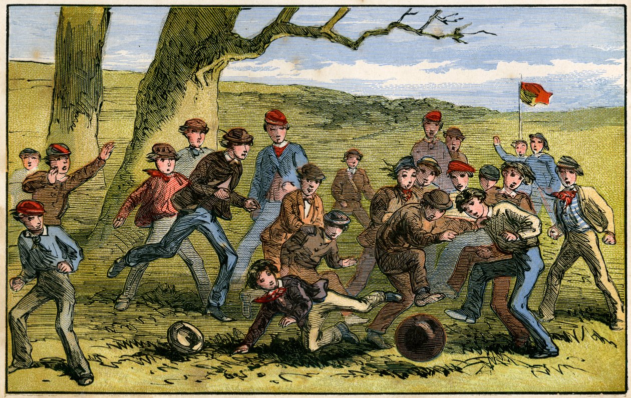 Ein Fußballspiel von Unbekannt