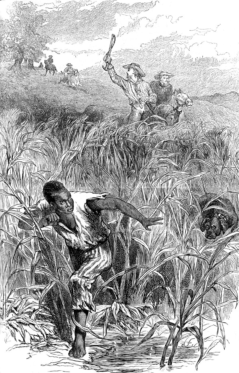 Eine Sklavenjagd, USA, Mitte 19. Jahrhundert, ca. 1880 von Unbekannt