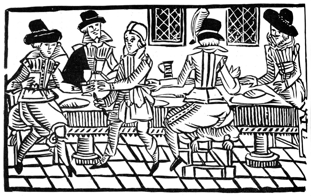 Ein Abendessen, frühes 17. Jahrhundert von Unbekannt