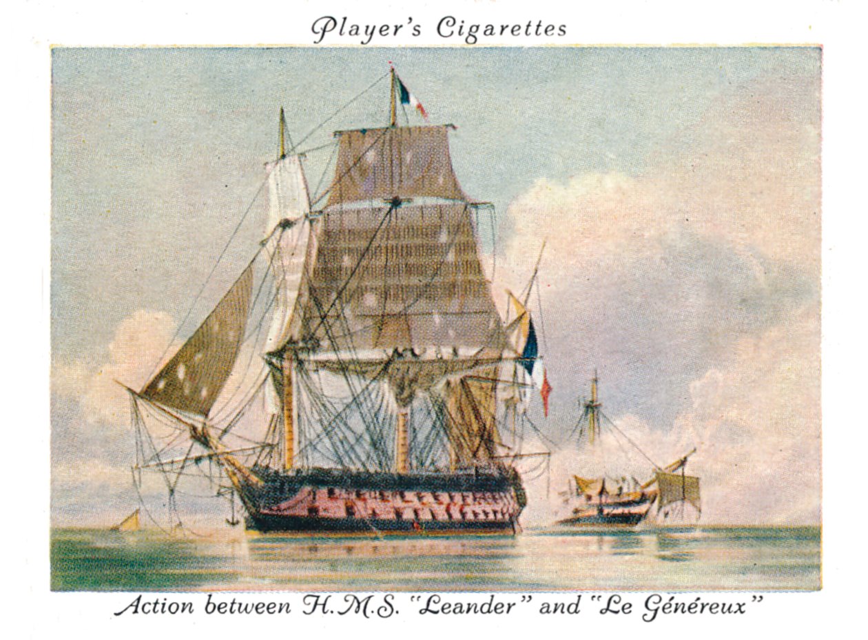 Gefechtsaktion zwischen H.M.S. Leander und Le Genereux, 1936 von Unbekannt