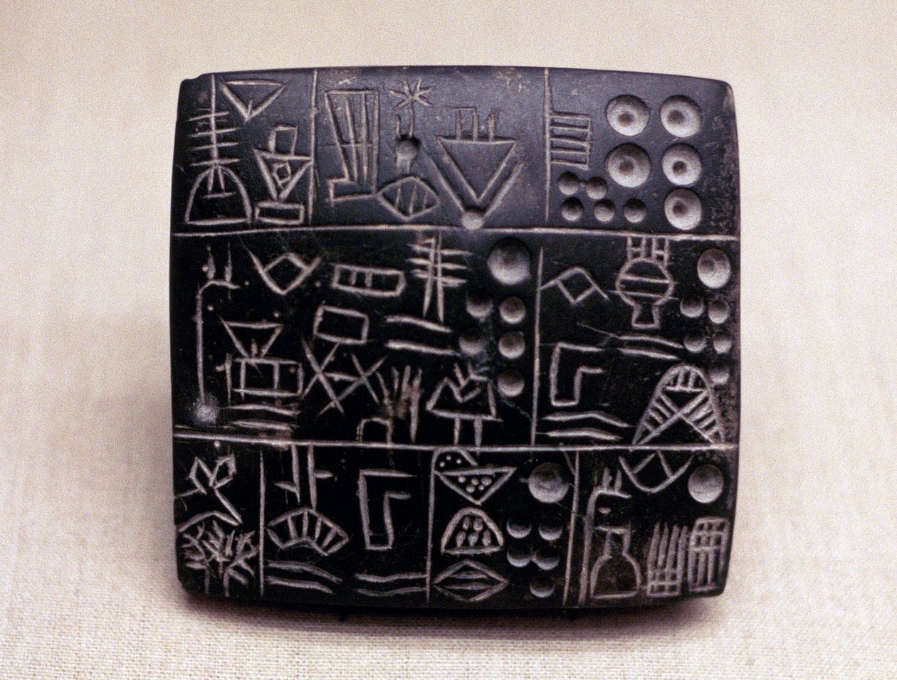 Verwaltungstafel aus Ton, Mesopotamien/Sumerisch, 3100-2900 v. Chr. von Unbekannt
