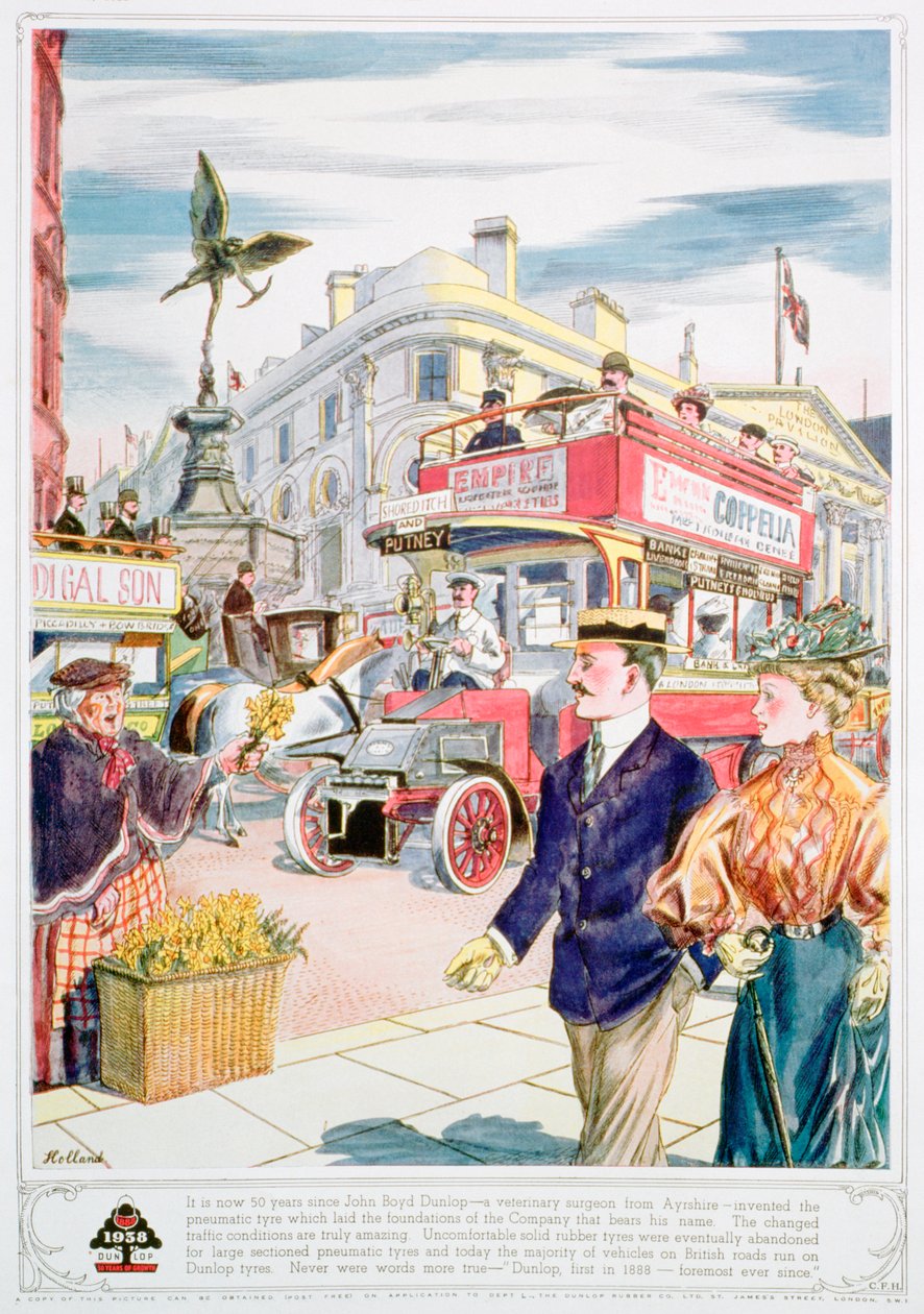 Werbung für Dunlop-Reifen, 1938 von Unbekannt