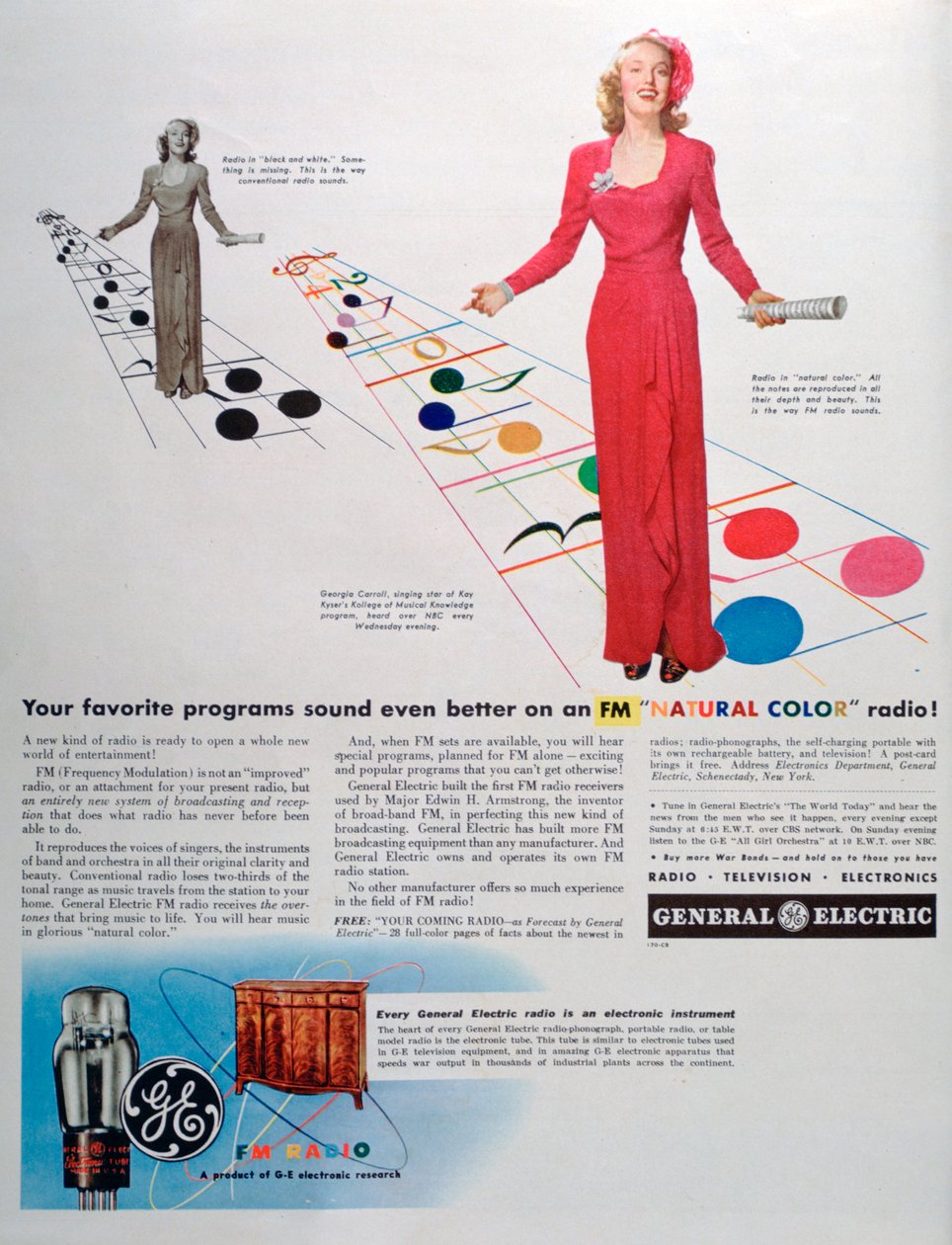 Werbung für General Electric FM-Radios, 1944 von Unbekannt