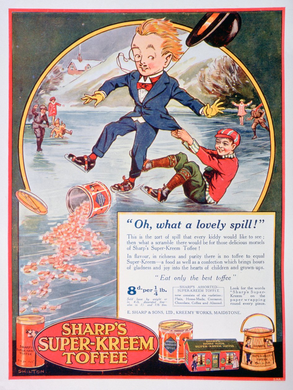 Werbung für Sharps Super-Kreem Toffee, 1923 von Unbekannt