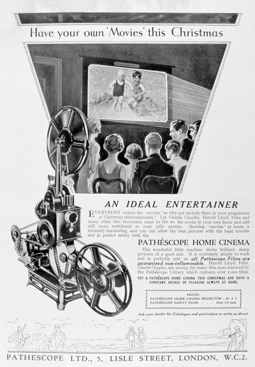 Werbung für das Pathescope Heimkino, 1928 von Unbekannt