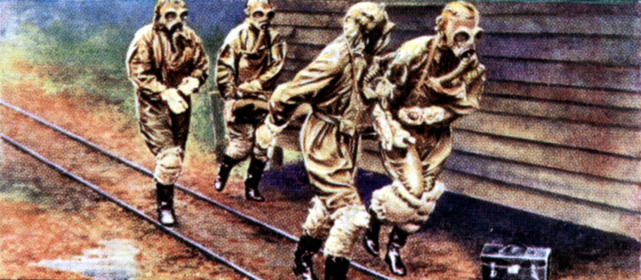 Luftschutzmaßnahmen, Zigarettenkarte, britisch, 1938 von Unbekannt