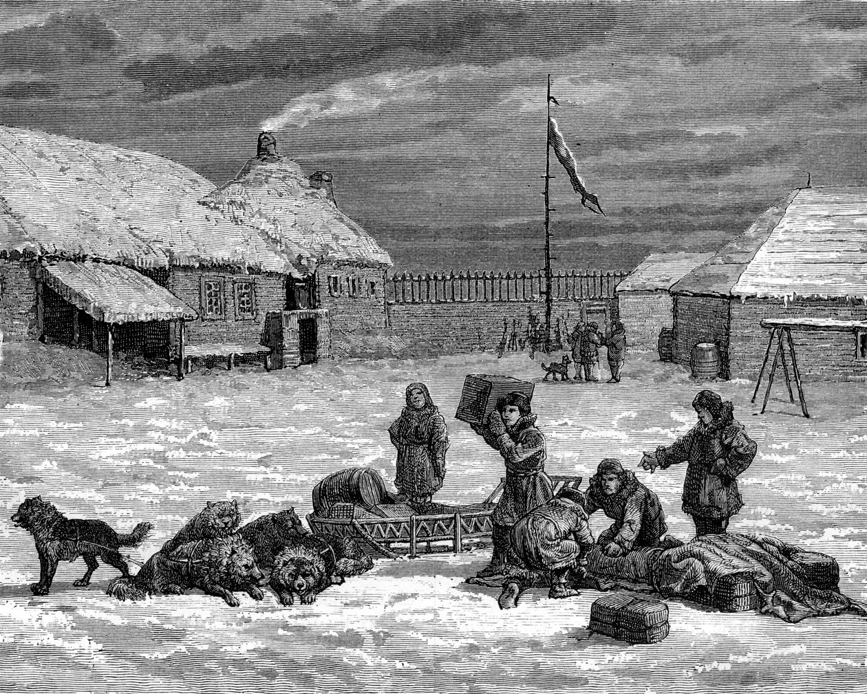 Alaska-Szene, USA, 19. Jahrhundert von Unbekannt