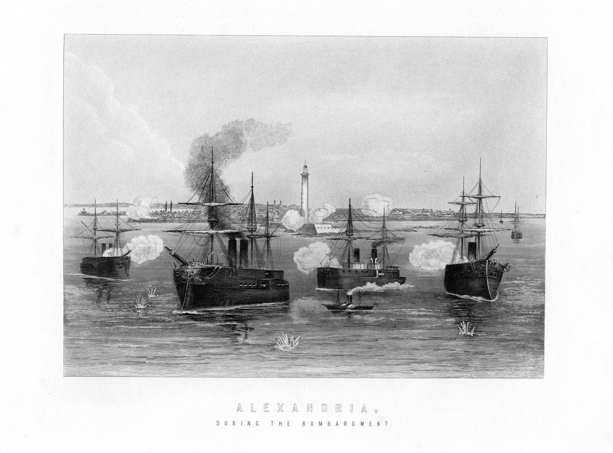 Alexandria, während des Bombardements, 1882 von Unbekannt
