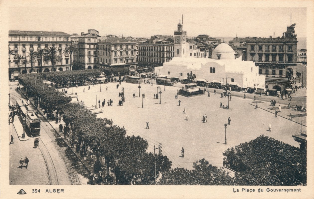 Alger - Der Regierungsplatz, um 1900 von Unbekannt