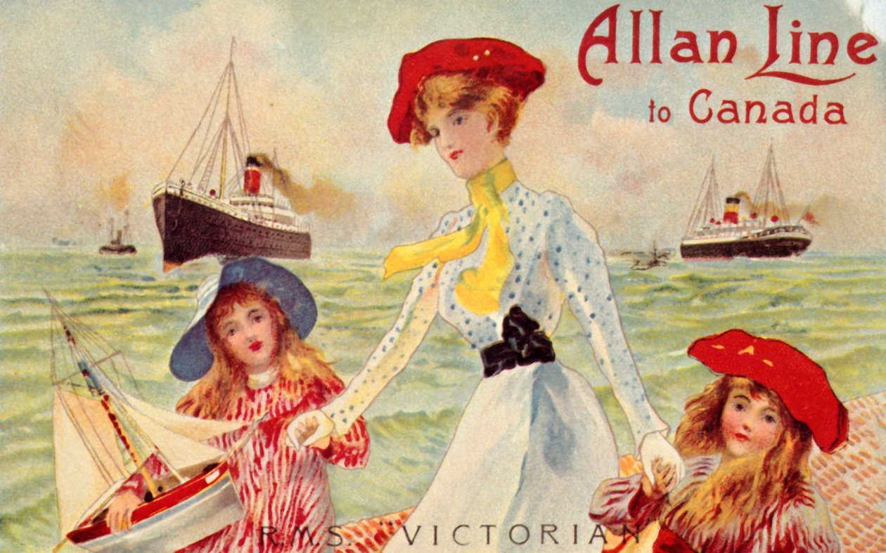 Allan Line nach Kanada, R.M.S. Victorian, um 1910 von Unbekannt