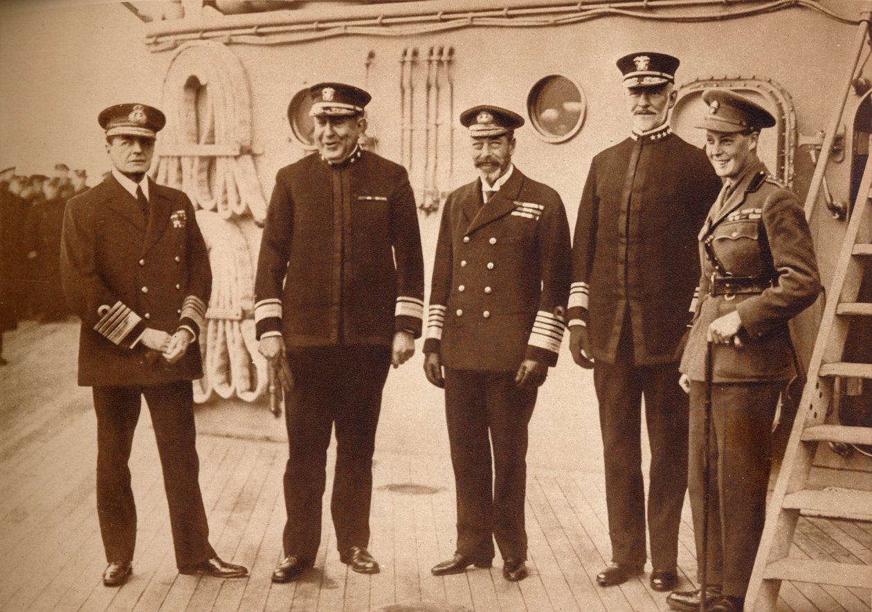 Amerikanische Admirale mit dem König von Unbekannt
