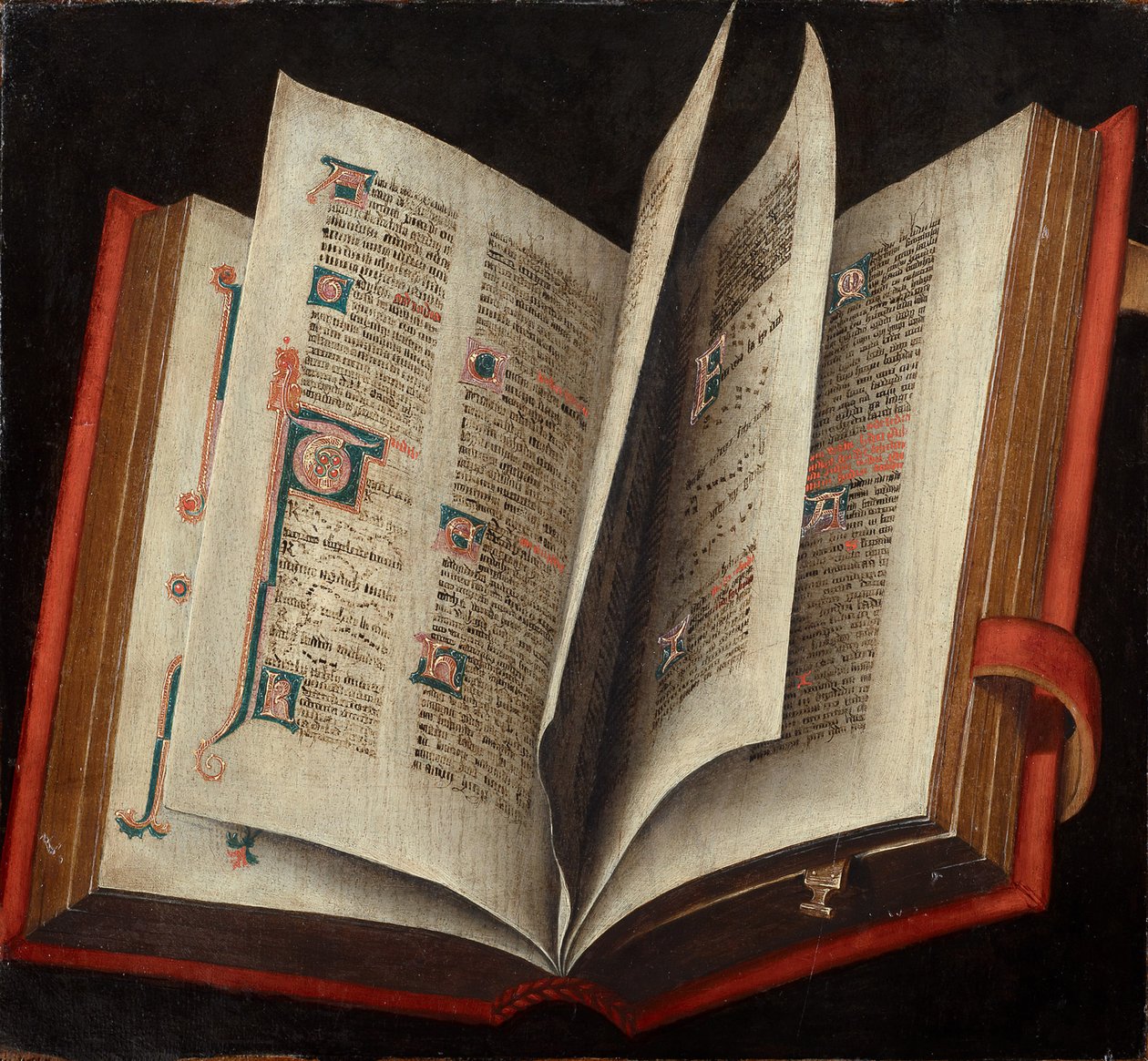 Ein geöffnetes liturgisches Buch von Unbekannt