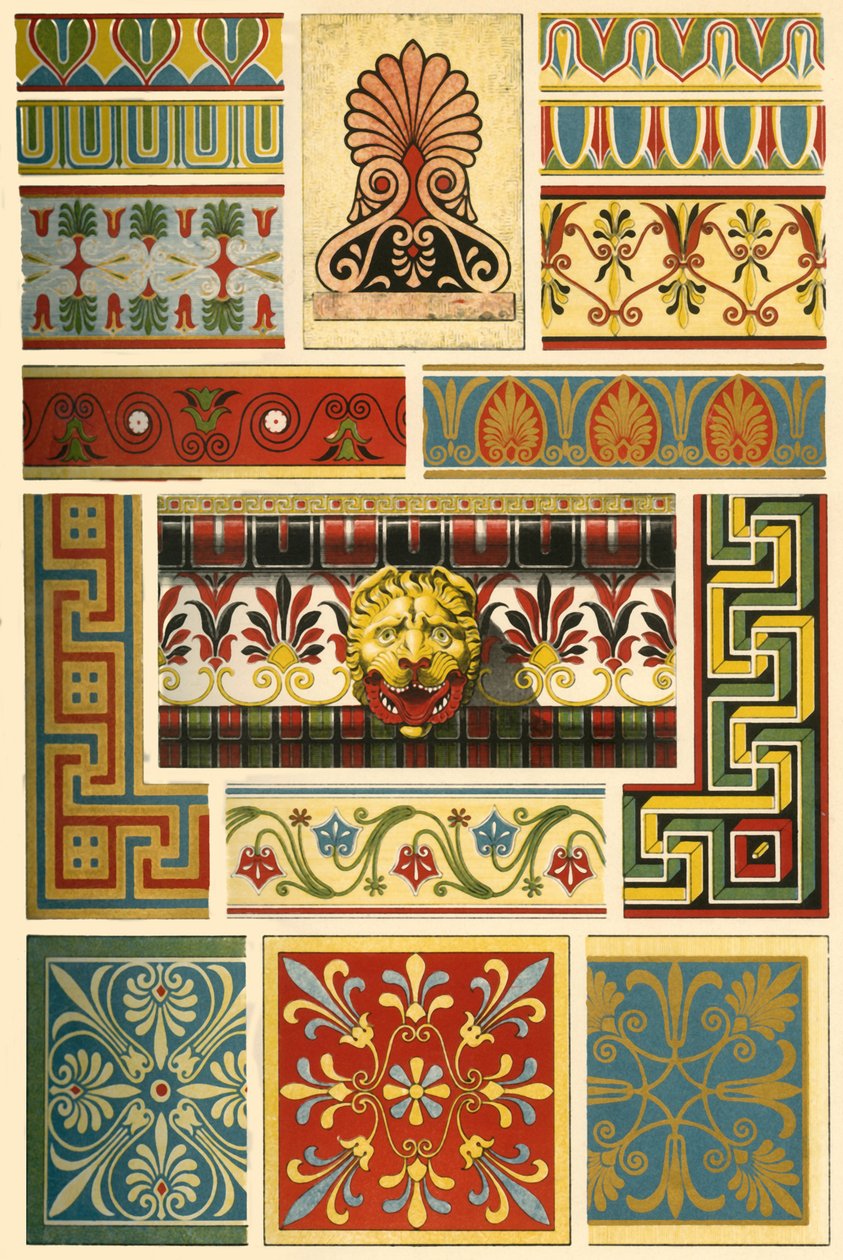 Antike griechische polychrome Architektur, 1898 von Unbekannt