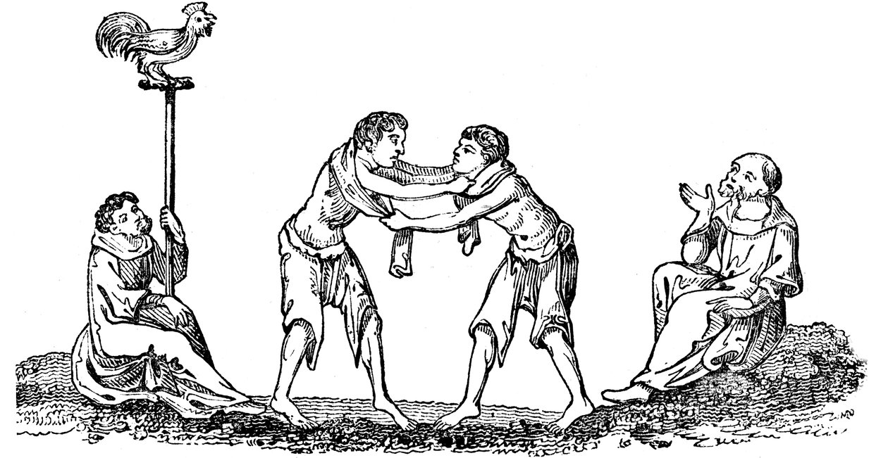 Antikes Ringen, 1833 von Unbekannt