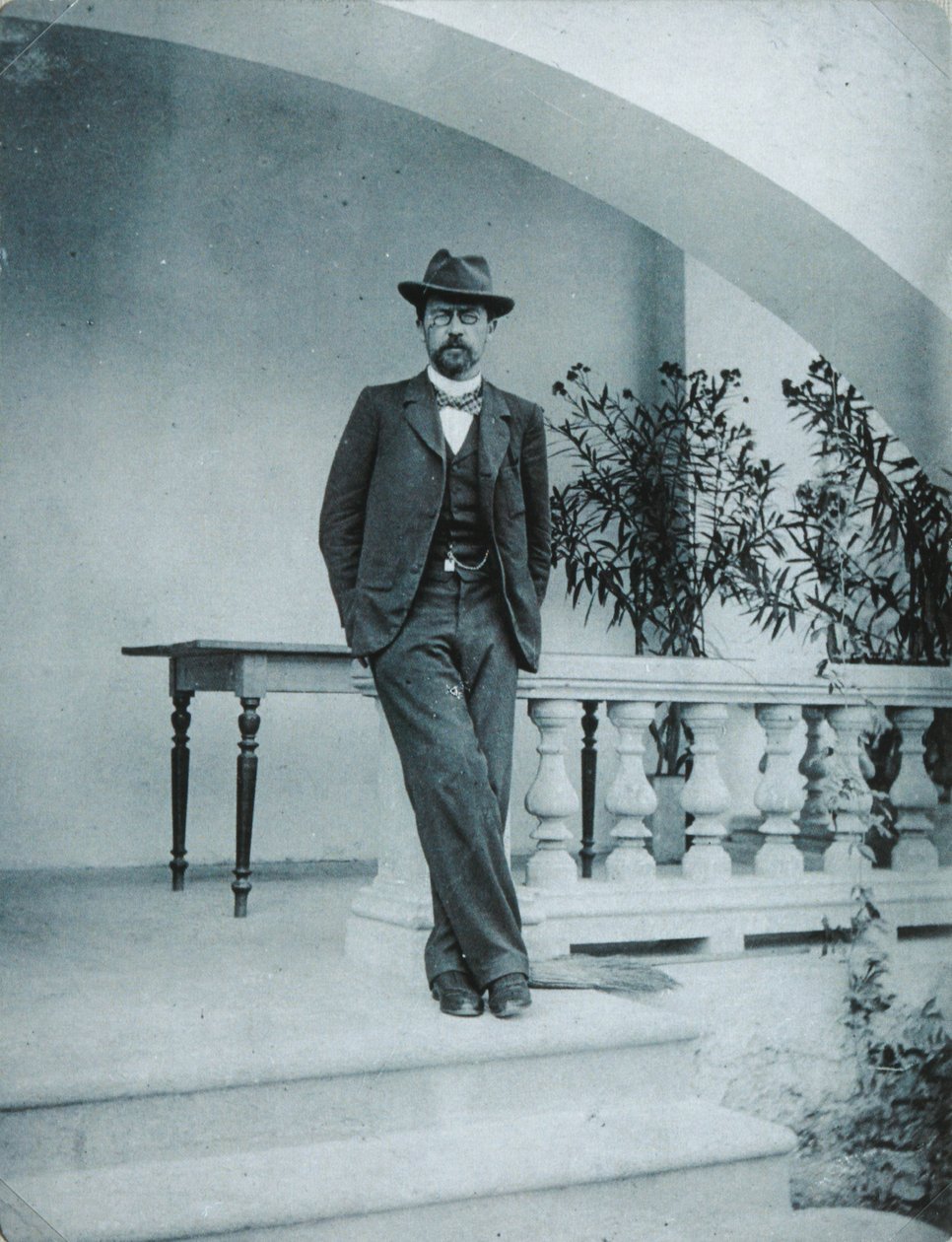 Anton Tschechow in Jalta, 1899-1900 von Unbekannt