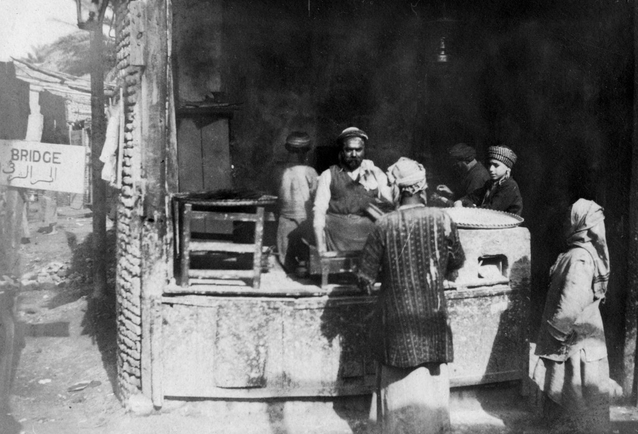 Arabischer Koch, Aleppo Straße, Bagdad, Irak, 1917-1919 von Unbekannt