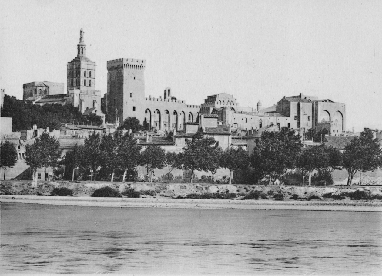 Avignon. - Der Rhone und Papstpalast, um 1925 von Unbekannt