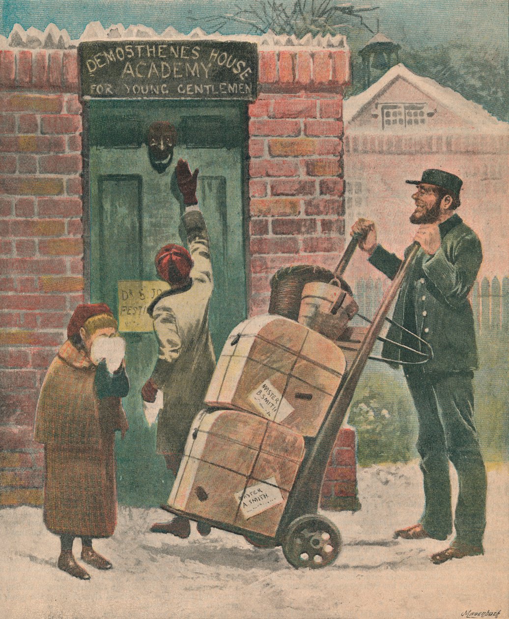 Zurück zur Schule, 1895 von Unbekannt