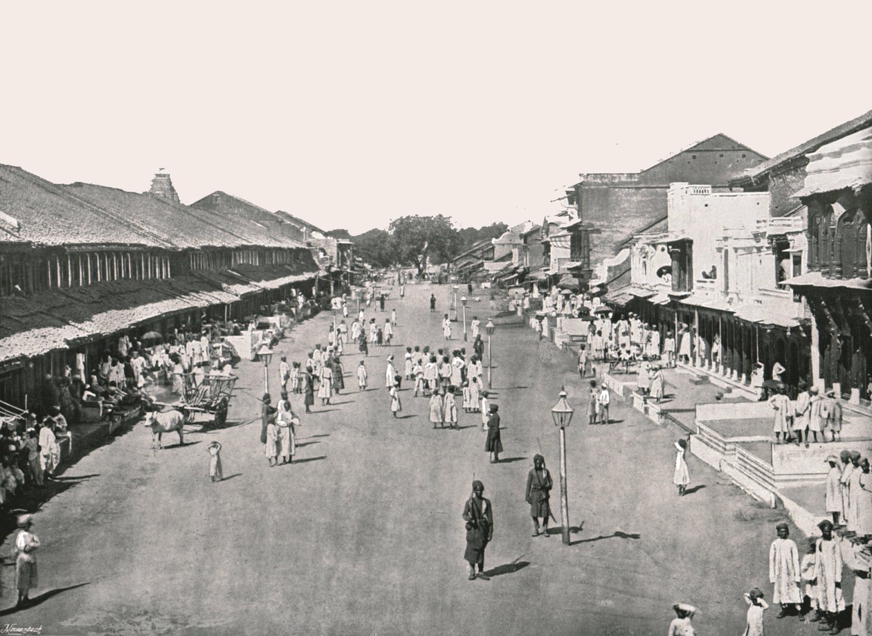 Basarszene, einheimisches Viertel, Kalkutta, Indien von Unbekannt