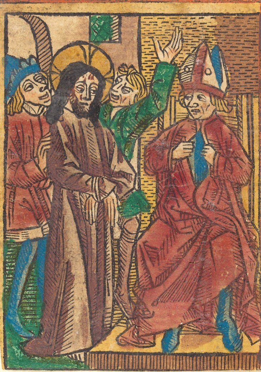 Vor Kaiphas, ca. 1490 von Unbekannt