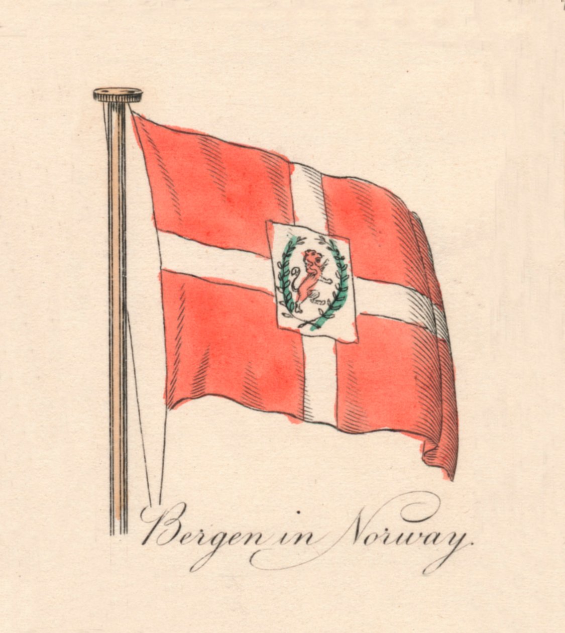 Bergen in Norwegen, 1838 von Unbekannt