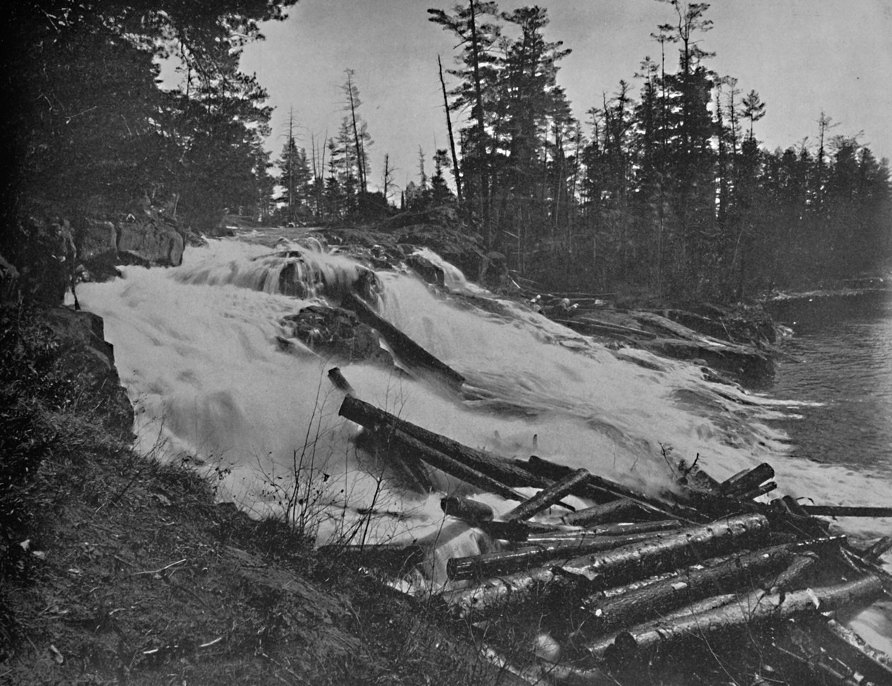 Big Falls, Peshtigo River, Wisconsin, um 1897 von Unbekannt