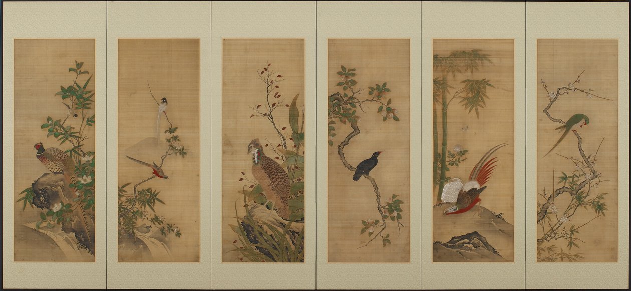 Vögel und Blumen, Edo-Periode von Unbekannt