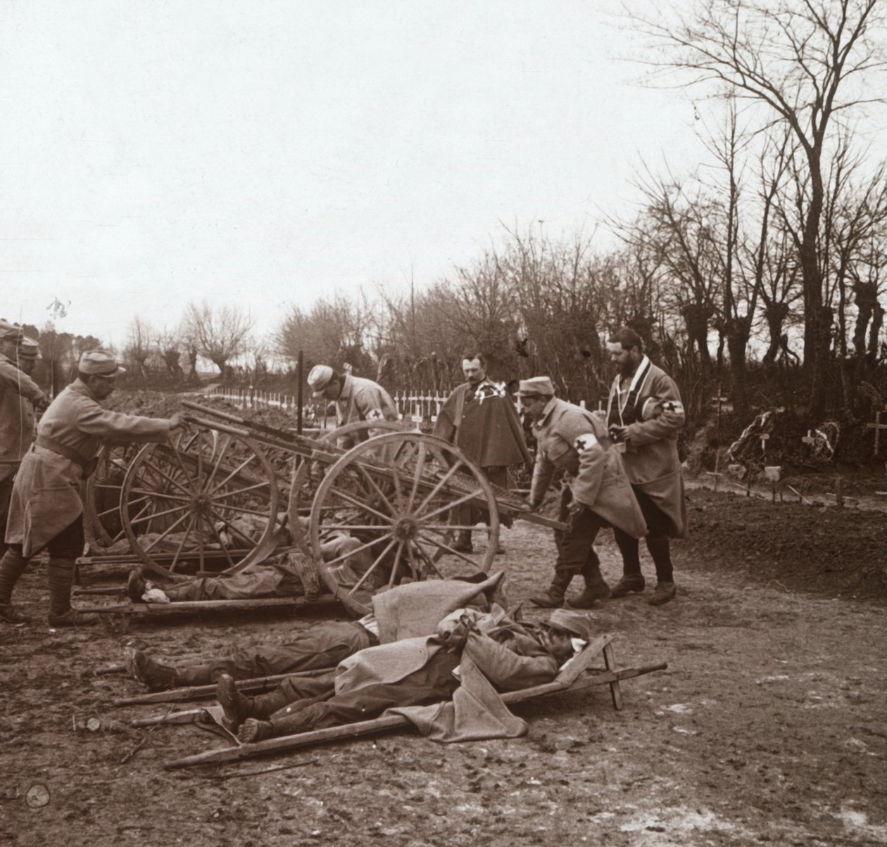 Leichen, Villers-au-Bois, Nordfrankreich, ca. 1914-1918 von Unbekannt