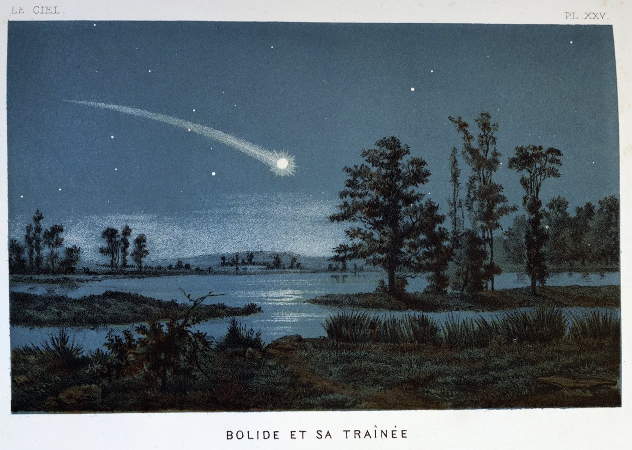 Bolide und sein Schweif, 1870 von Unbekannt