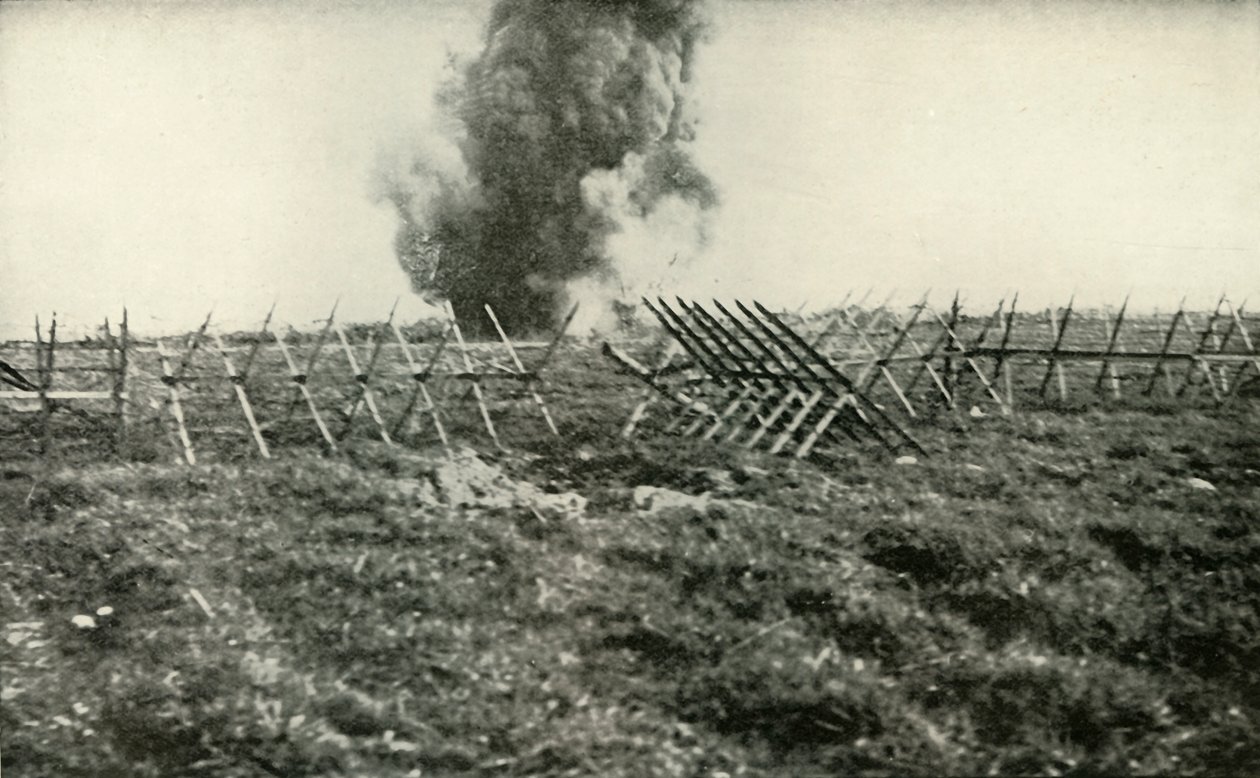 Bombardierung der deutschen Schützengräben, 1919 von Unbekannt