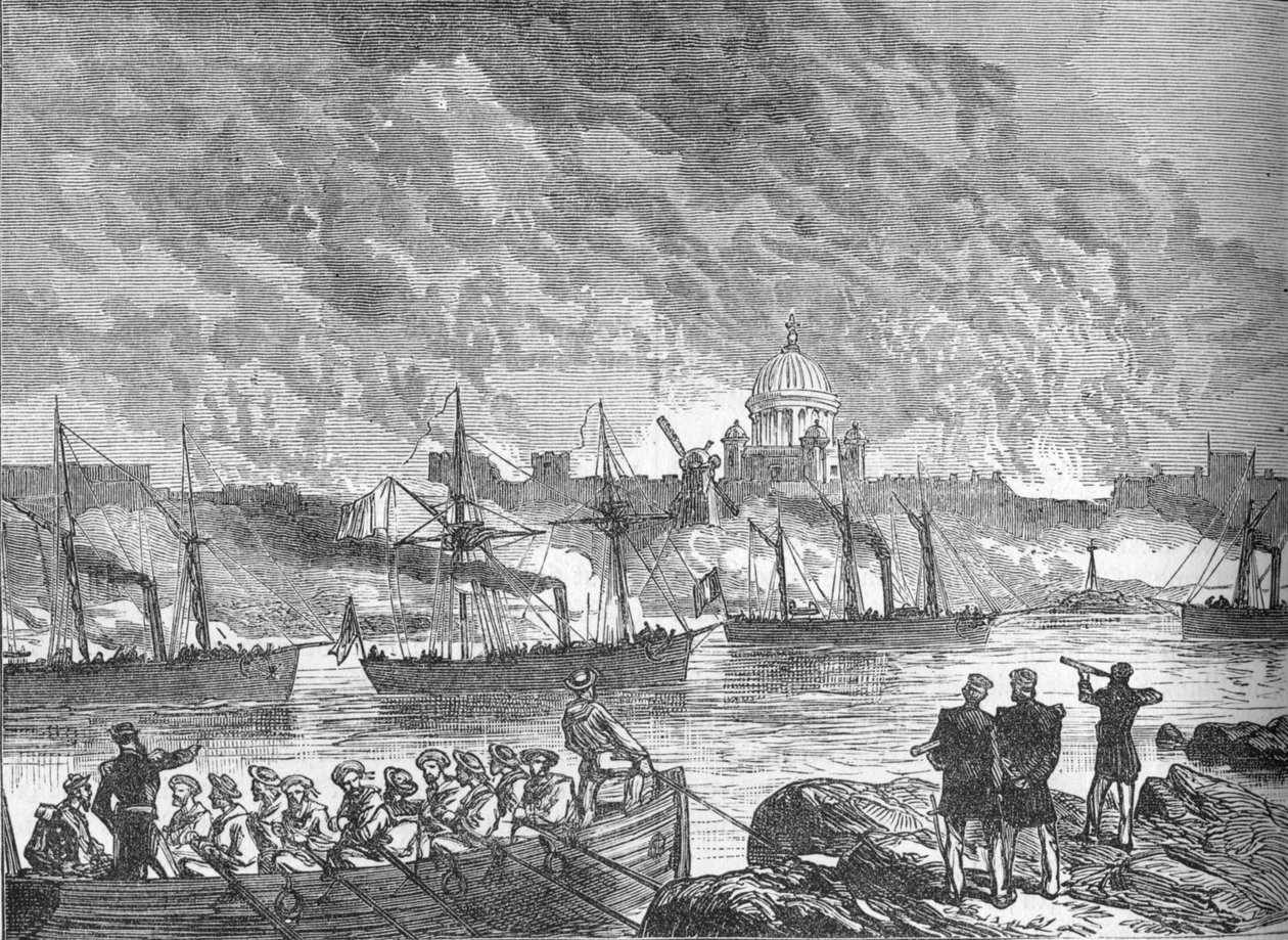 Bombardierung von Sweaborg, ca. 1880 von Unbekannt