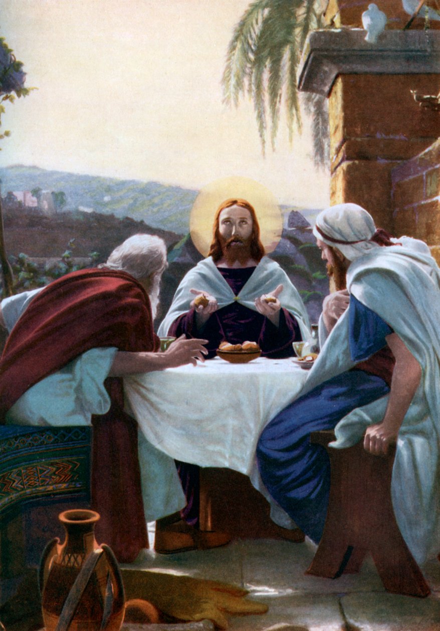 Brotbrechen in Emmaus von Unbekannt