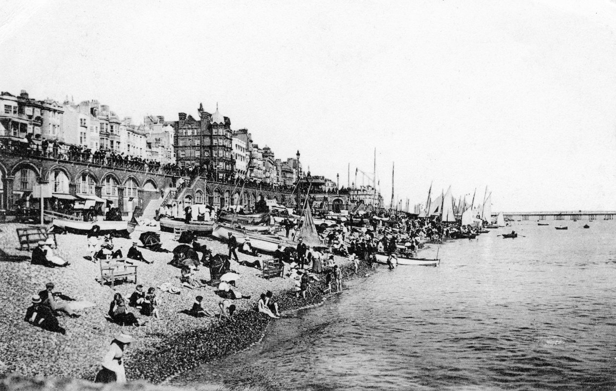 Brighton Beach, East Sussex, um 1900er-1920er Jahre von Unbekannt