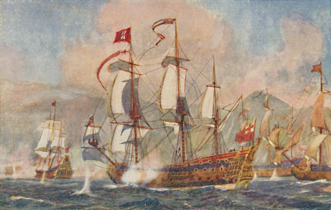 Britisches Kriegsschiff des 17. Jahrhunderts von Unbekannt