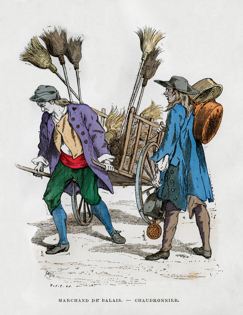Besenverkäufer und Kesselschmied, 1882-1884 von Unbekannt