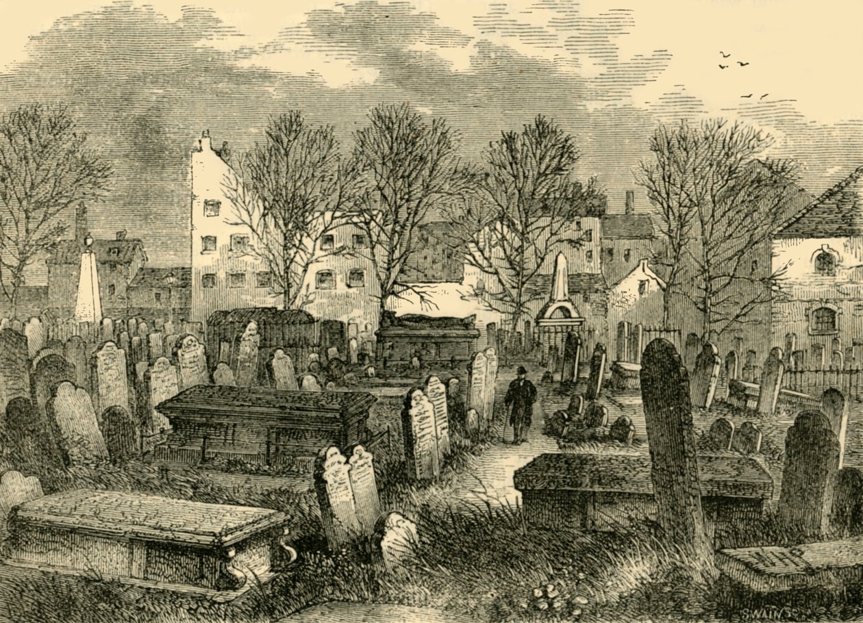Bunhill Fields Friedhof, um 1872 von Unbekannt