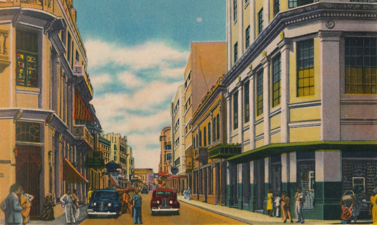 Geschäftsstraße, Barranquilla, ca. 1940er Jahre von Unbekannt