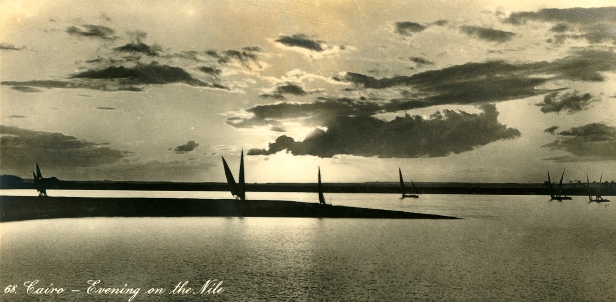 Kairo - Abend am Nil, um 1918-1939 von Unbekannt